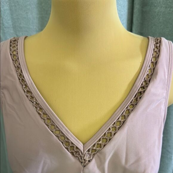 CupShe Pink One-Piece Swimsuit with Lace Details - Picture 2 of 14